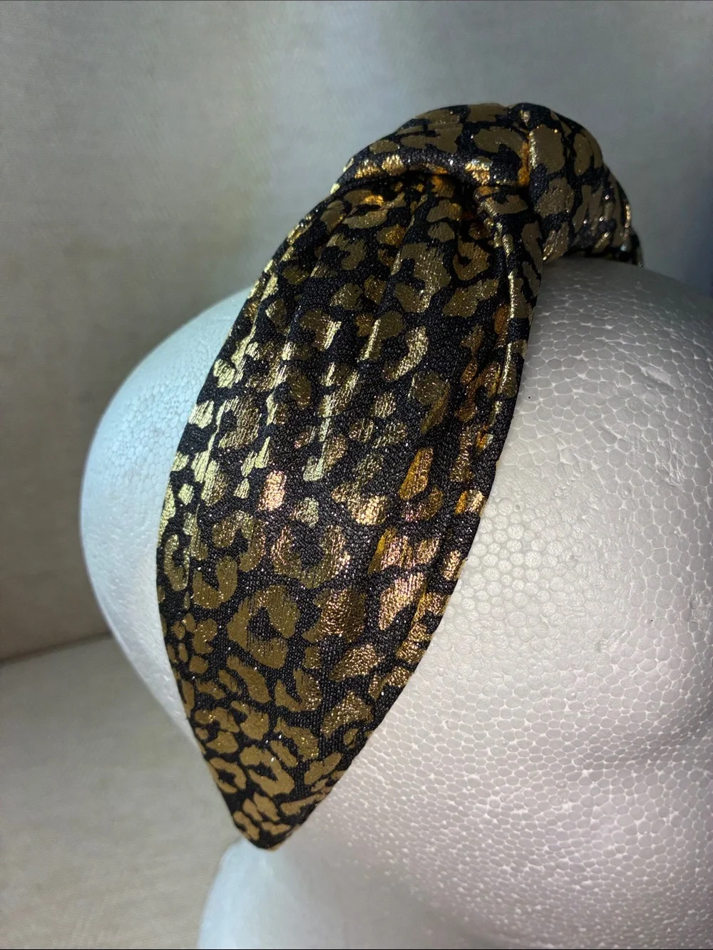 Headband Black and Gold Leopard Knot Headband - Women Accessories
